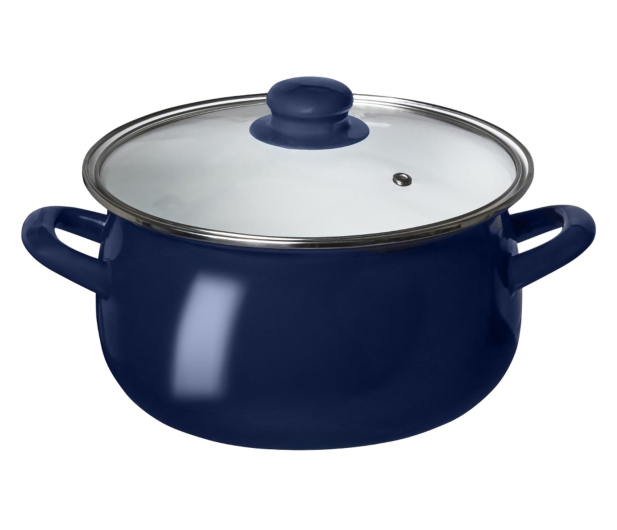 Altom Garnek emaliowany 20 cm 2,7 l pokrywka granat indukcja - 1611113 - zdjęcie 2